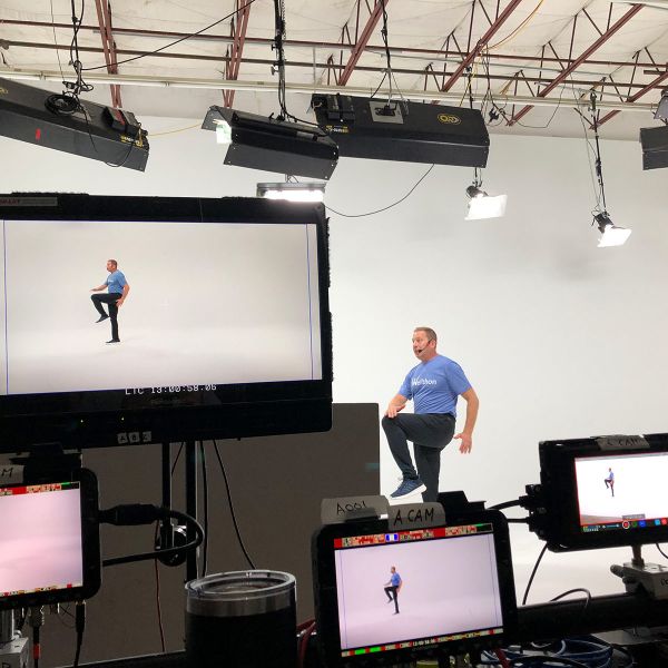 Multiple Cameras in Sync in a Studio for Exercise Videos