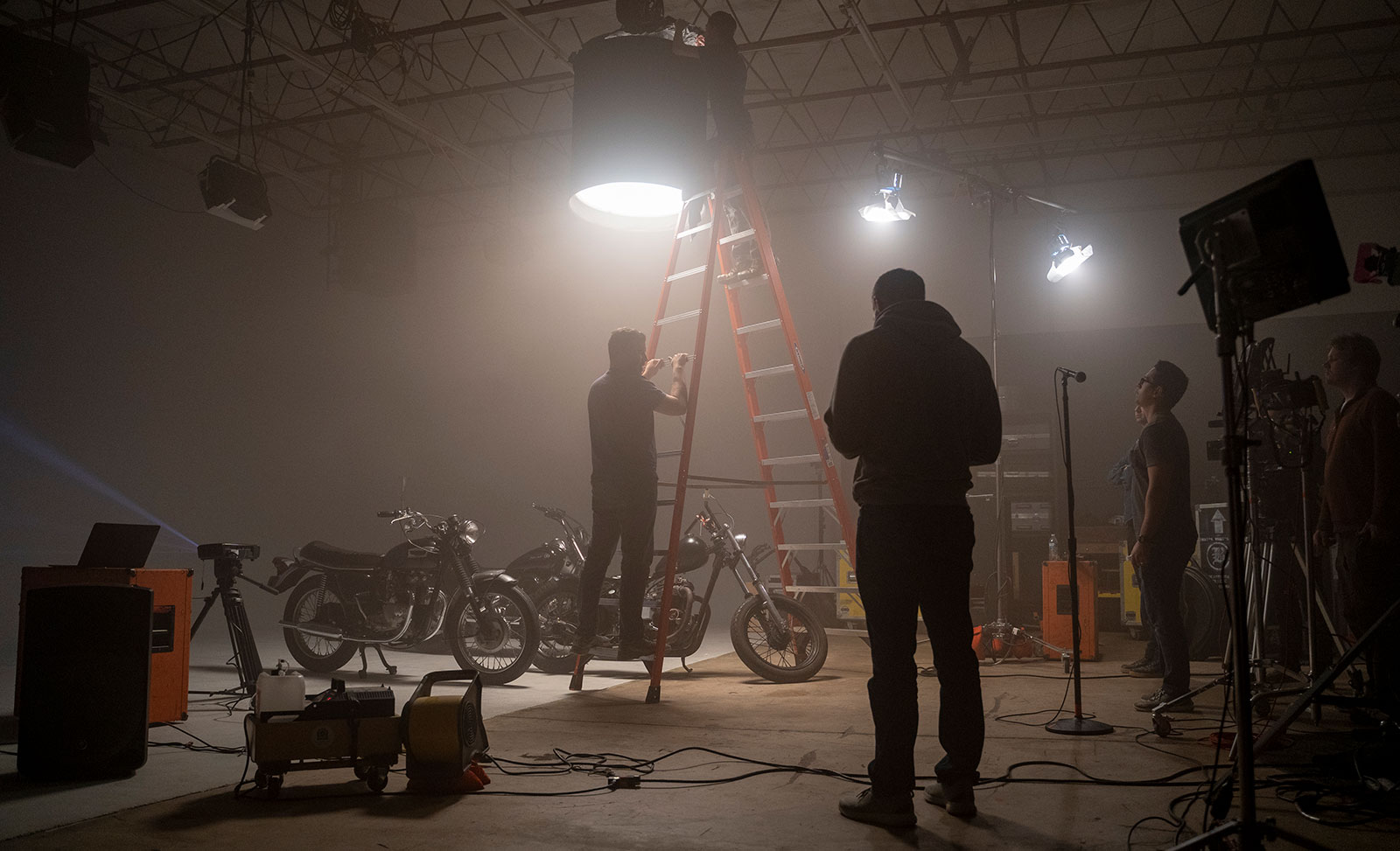 Arri Lighting, Ceiling Grid, and Space Lights on Music Video Shoot